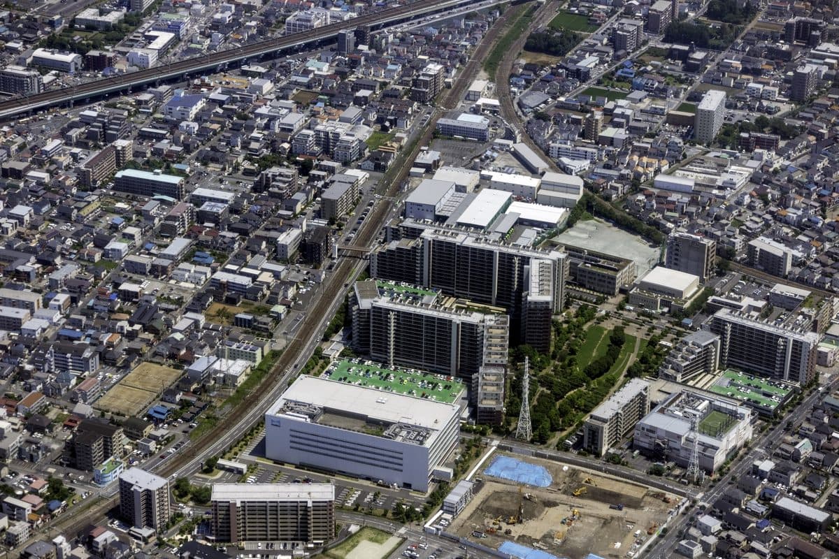 住宅地の空撮 (さいたま市)